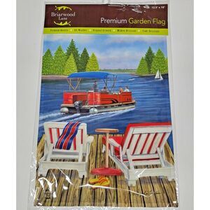 New Dockside Garden Flag Colorful‎ 12.5" x 18" Indoor Outdoor Decor Lakeside